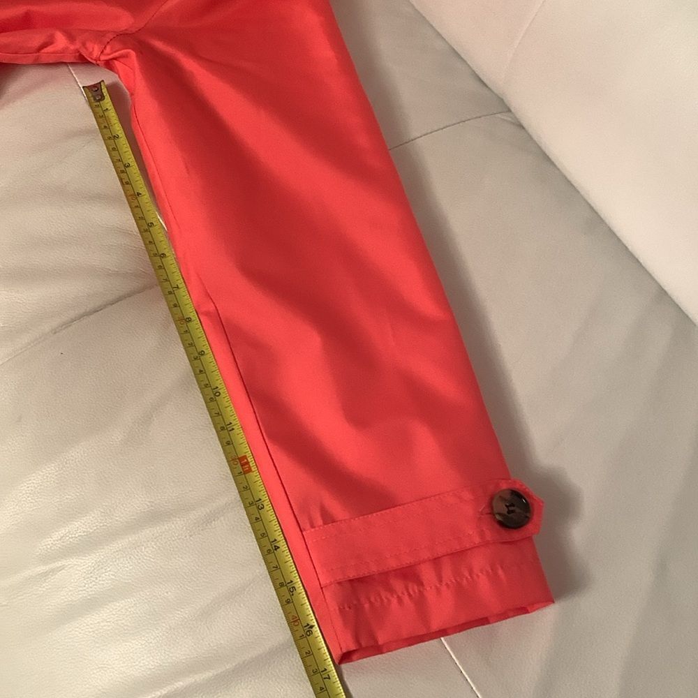 Capelli of NY Long Raincoat Jacket Collar Hood Belt Women’s Size Small - Picture 5 of 10